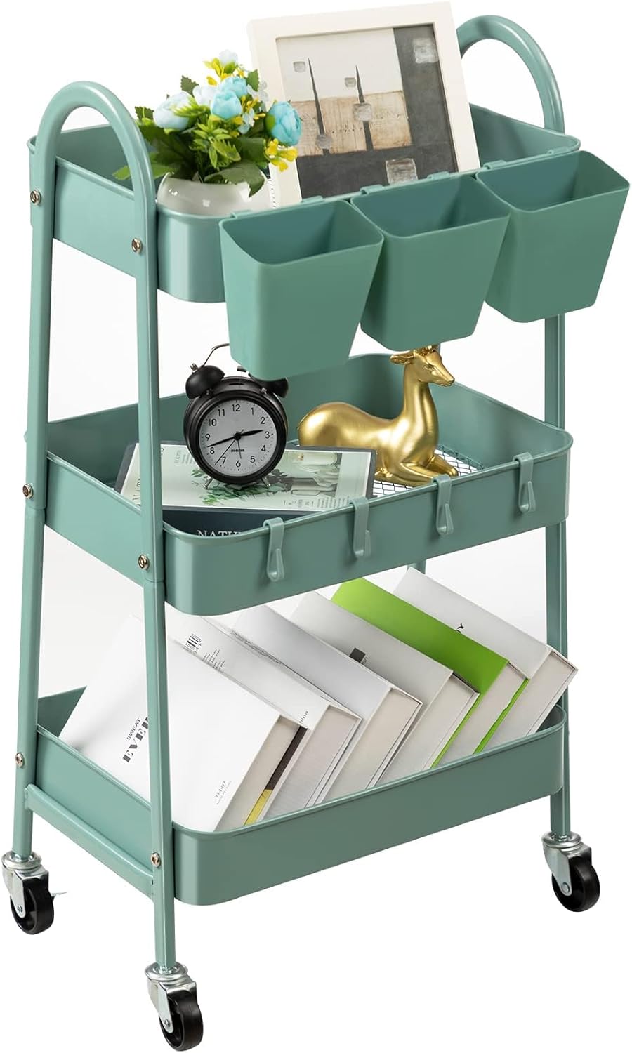 Best ADHD Desk Organizers to Transform Your Workspace 3 3-tier rolling cart for small ADHD workspaces