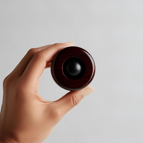 Sleek ebony wooden fidget tool for adults with ADHD