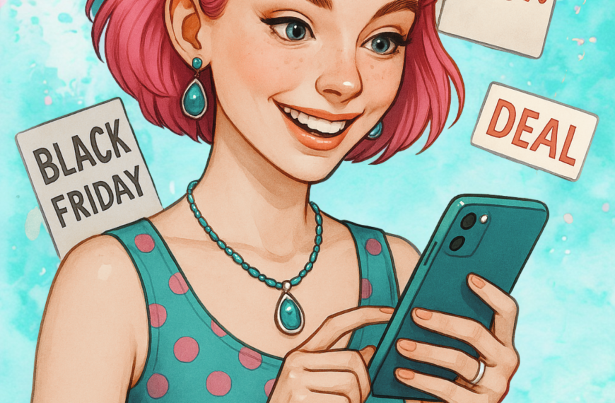 Blog 2 HyperFocus Pocus mascot surrounded by Black Friday deals graphics.